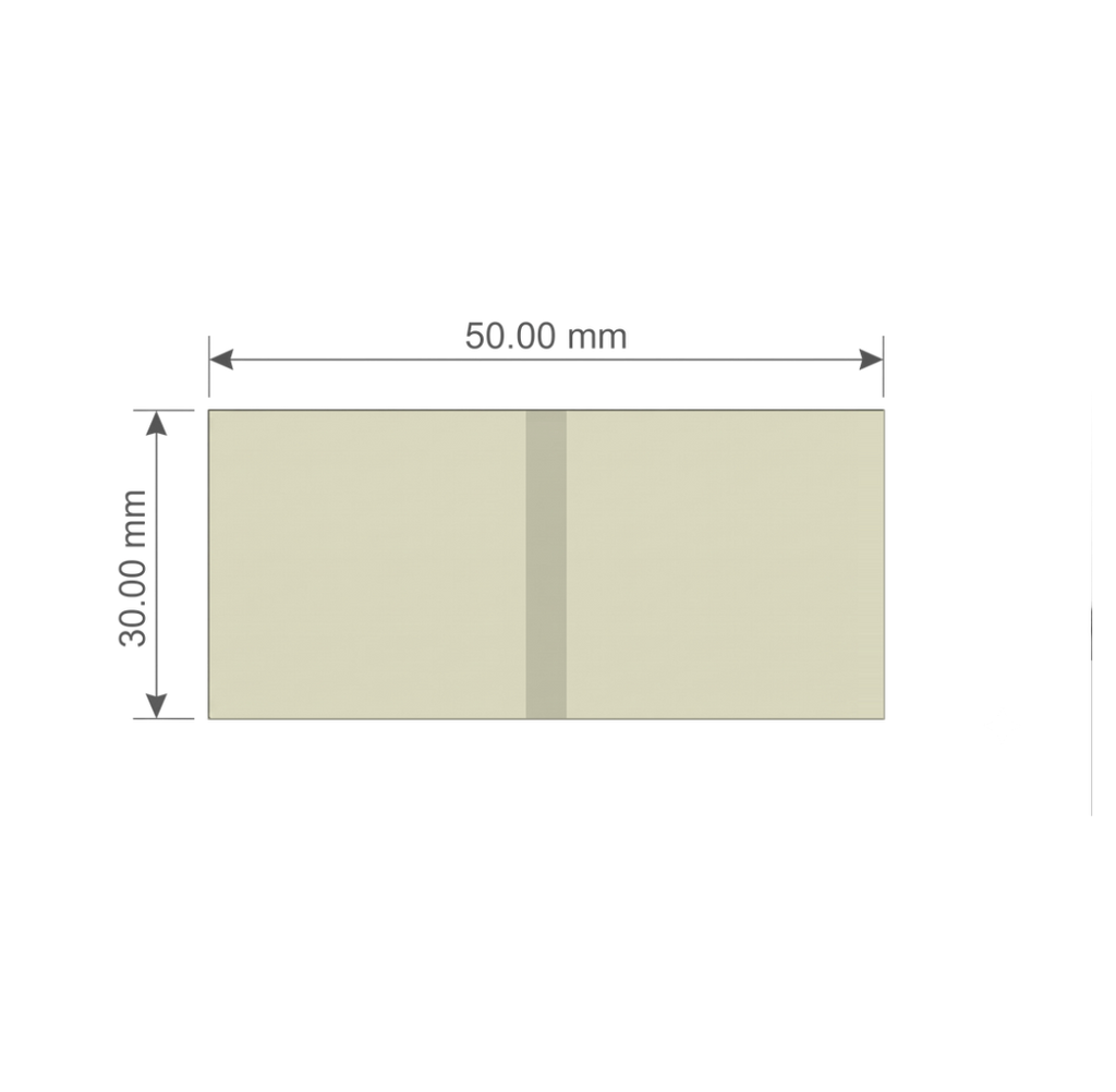 Cotton Label · Centre Fold · 50 × 30 mm