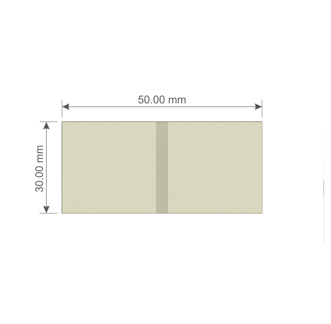 Cotton Label · Centre Fold · 50 × 30 mm