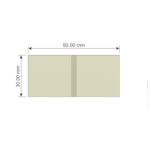 Cotton Label · Centre Fold · 50 × 30 mm
