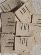 Cotton Label · Centre Fold · 32 × 64 mm