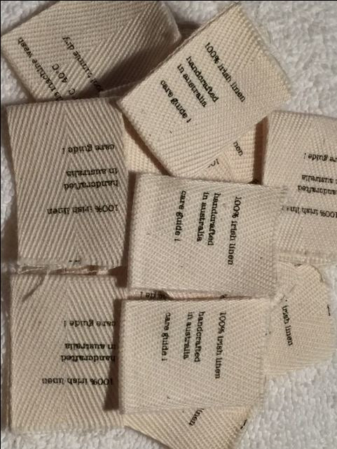 Cotton Label · Centre Fold · 32 × 64 mm