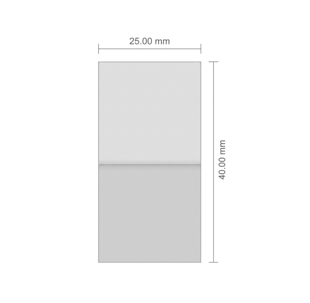 Woven Label · Centre Fold · 25 × 40 mm
