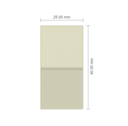Cotton Label · Centre Fold · 25 × 40 mm