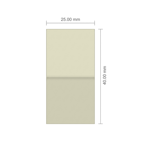 Cotton Label · Centre Fold · 25 × 40 mm