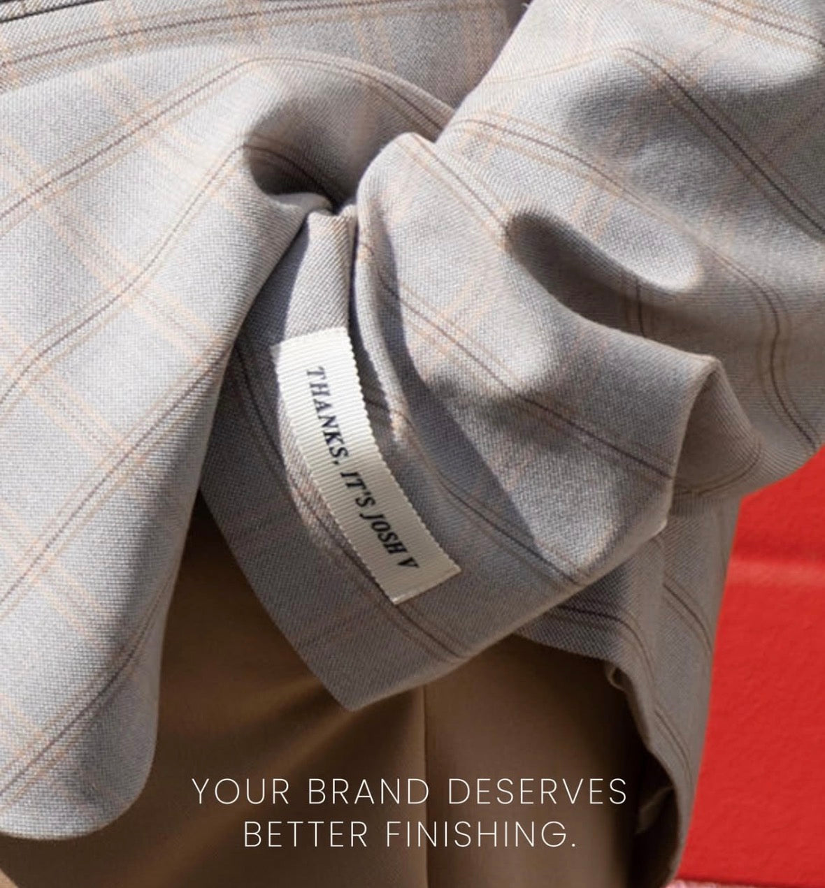 Cotton Label · End Fold · 60 × 15 mm