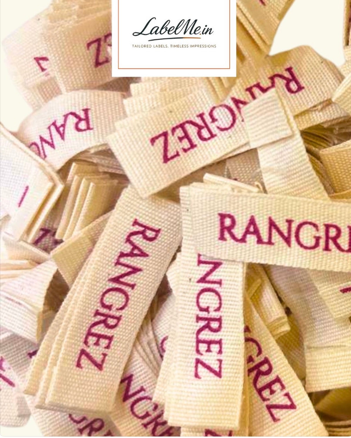 Cotton Label · End Fold · 60 × 15 mm