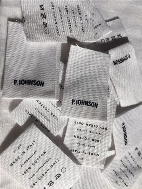 Cotton Label · Centre Fold · 32 × 64 mm