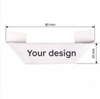 Woven Label - 80x 20mm mitre Fold