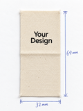 Cotton Label · Centre Fold · 32 × 64 mm