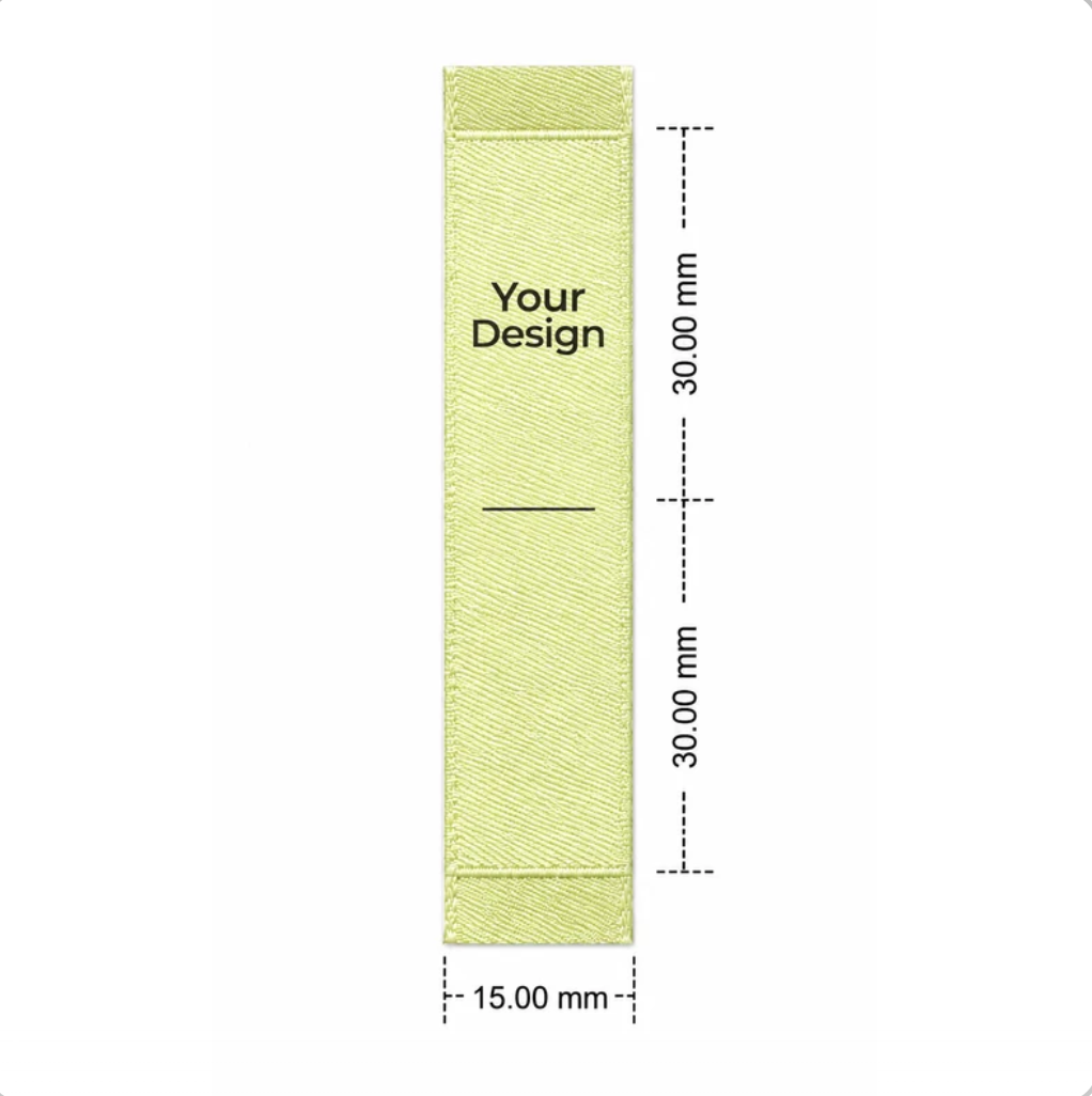 Cotton label 15mm x 60mm