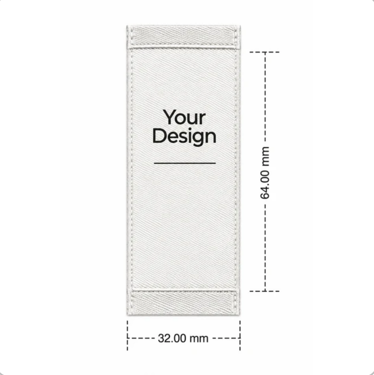 Woven label 32mm x 64mm)
