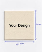 Cotton Label · End Fold · 40 × 40 mm
