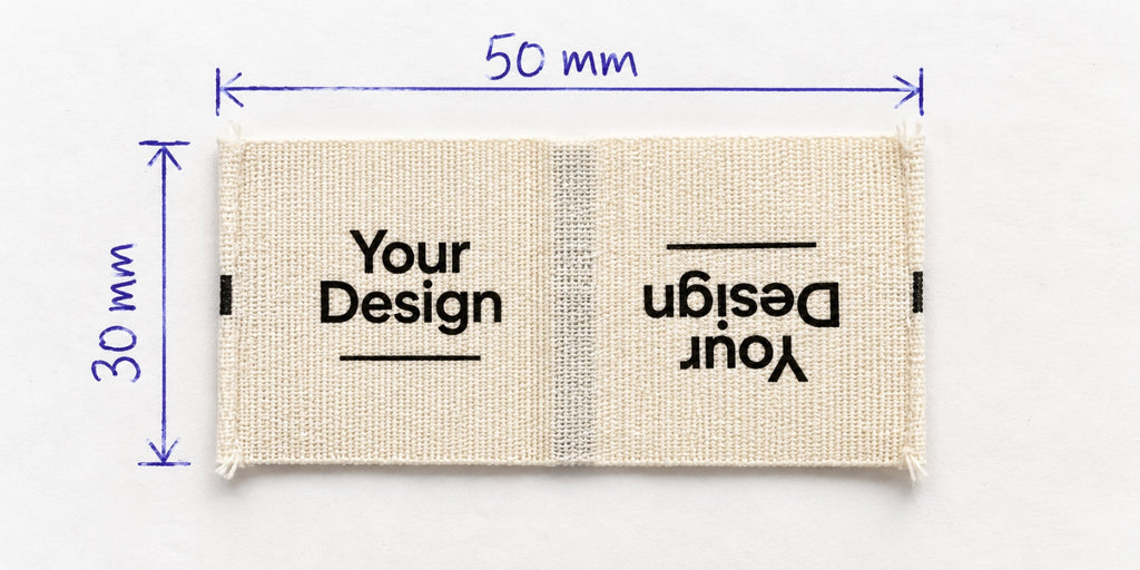 Cotton Label · Centre Fold · 50 × 30 mm
