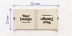 Cotton Label · Centre Fold · 50 × 30 mm