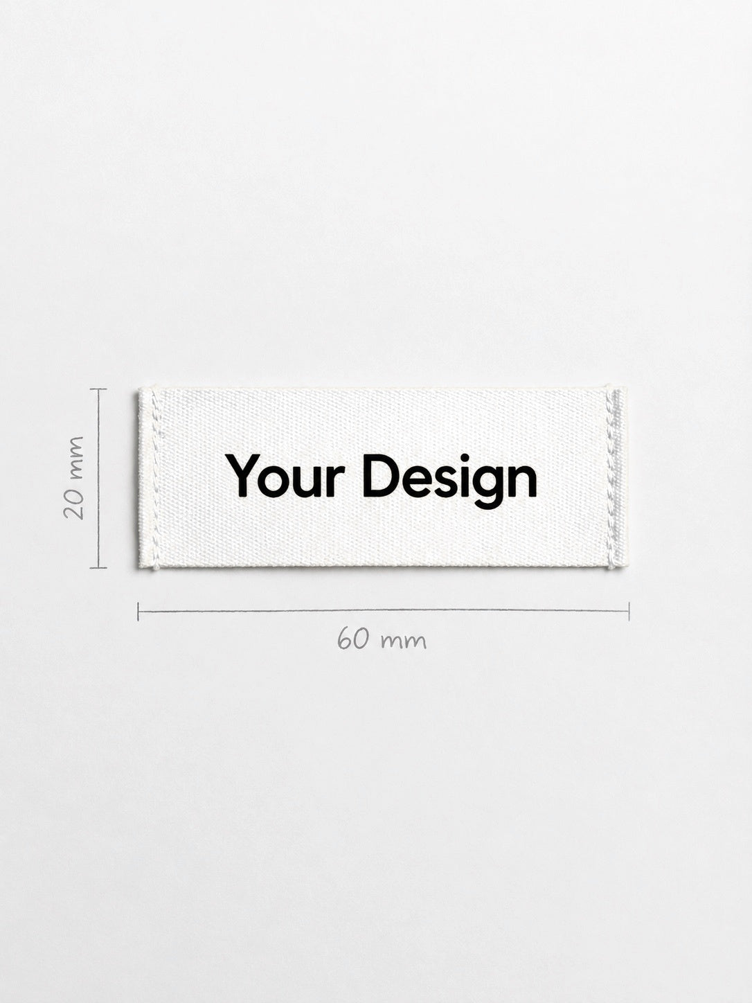 Woven Label · End Fold · 60mm × 20 mm
