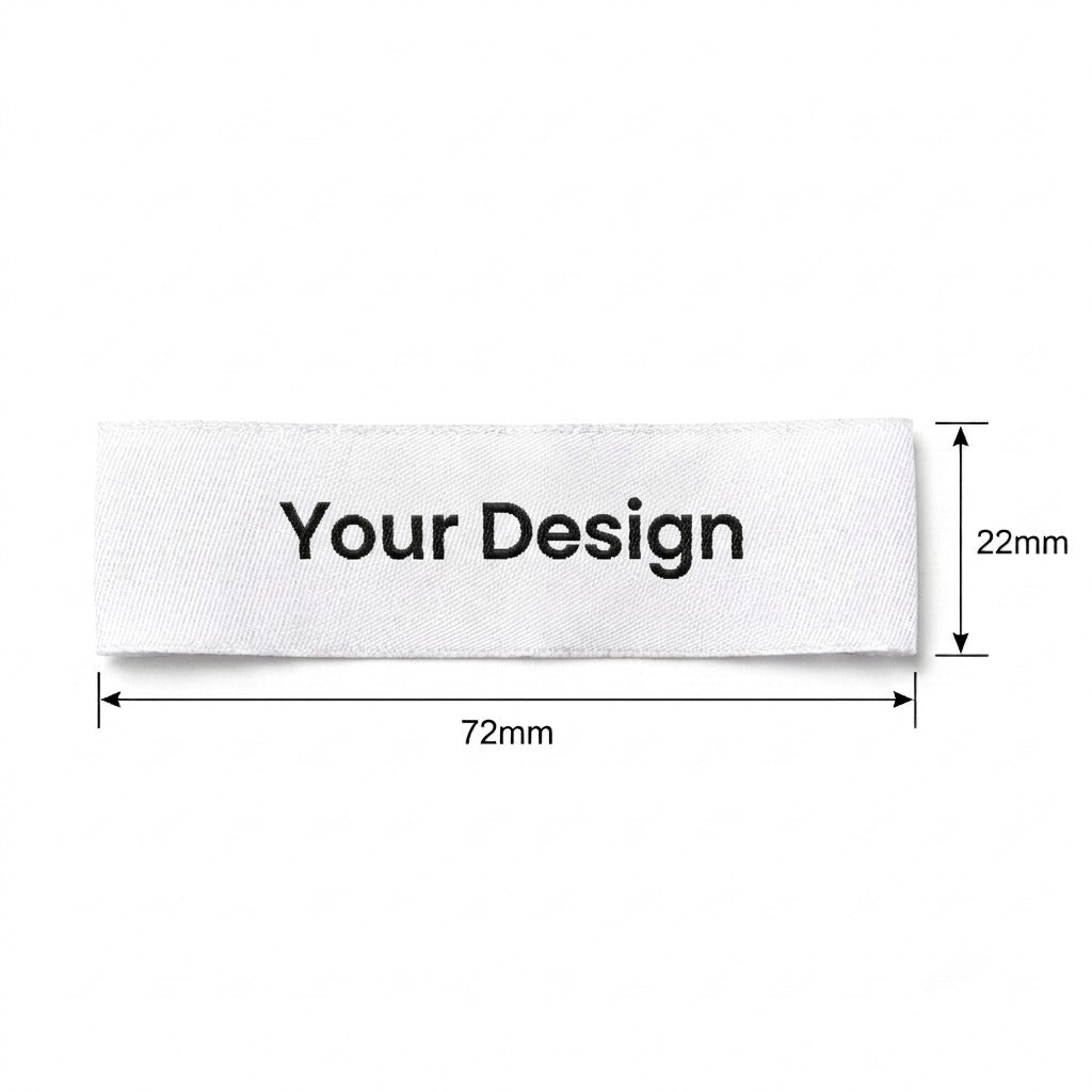 Woven Label · End Fold · 72 × 22 mm