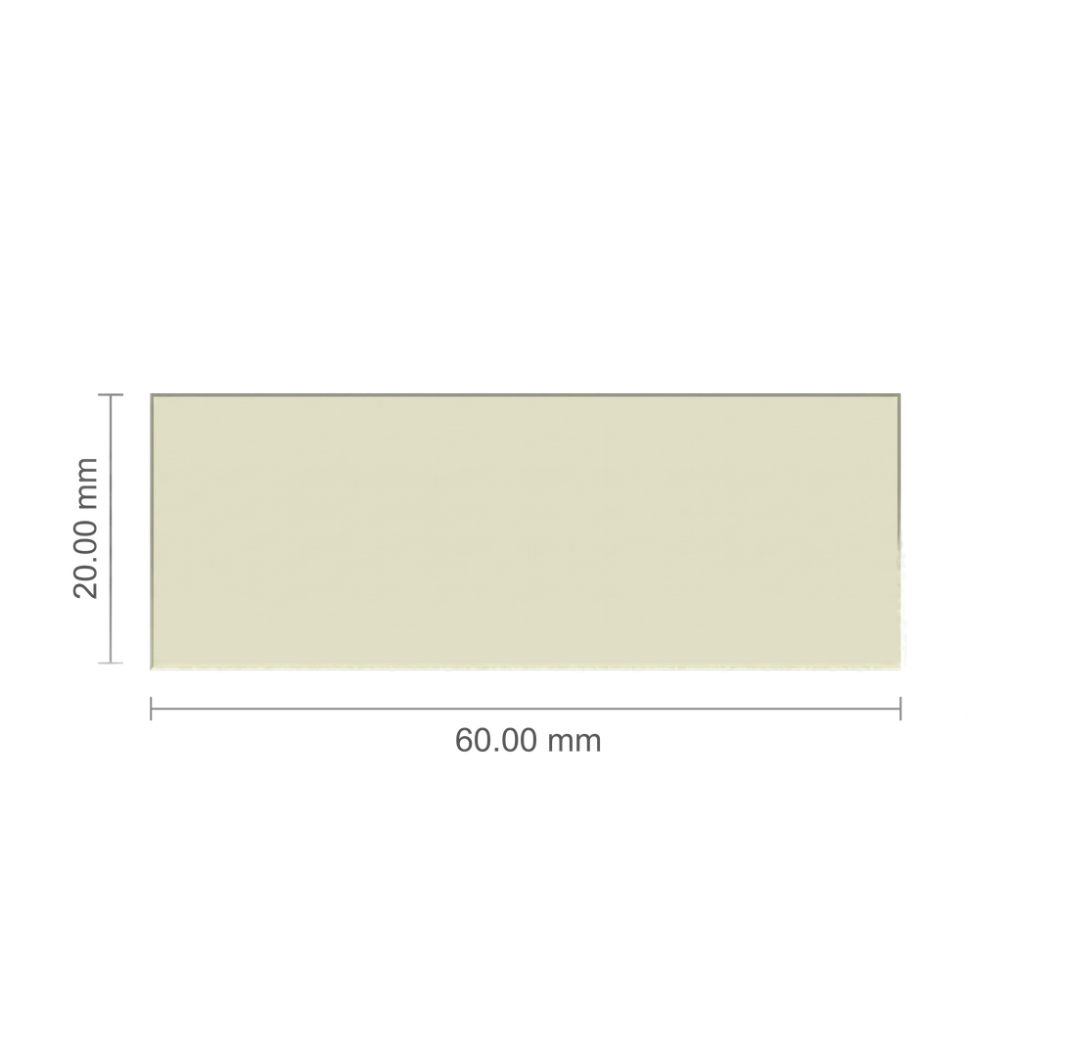 Cotton Label · End Fold · 60mm × 20 mm