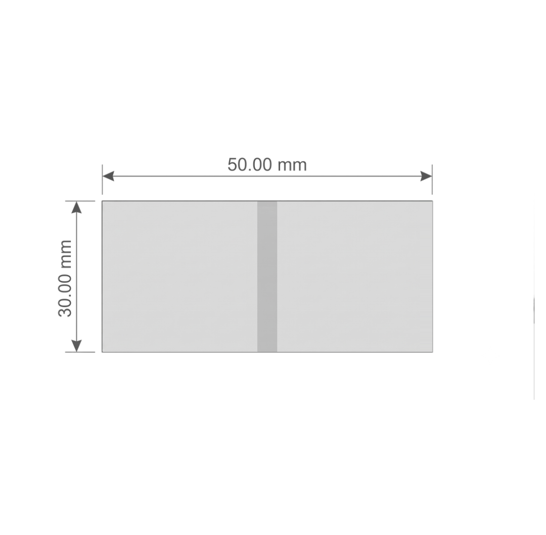 Woven Label · Centre Fold · 50 × 30 mm