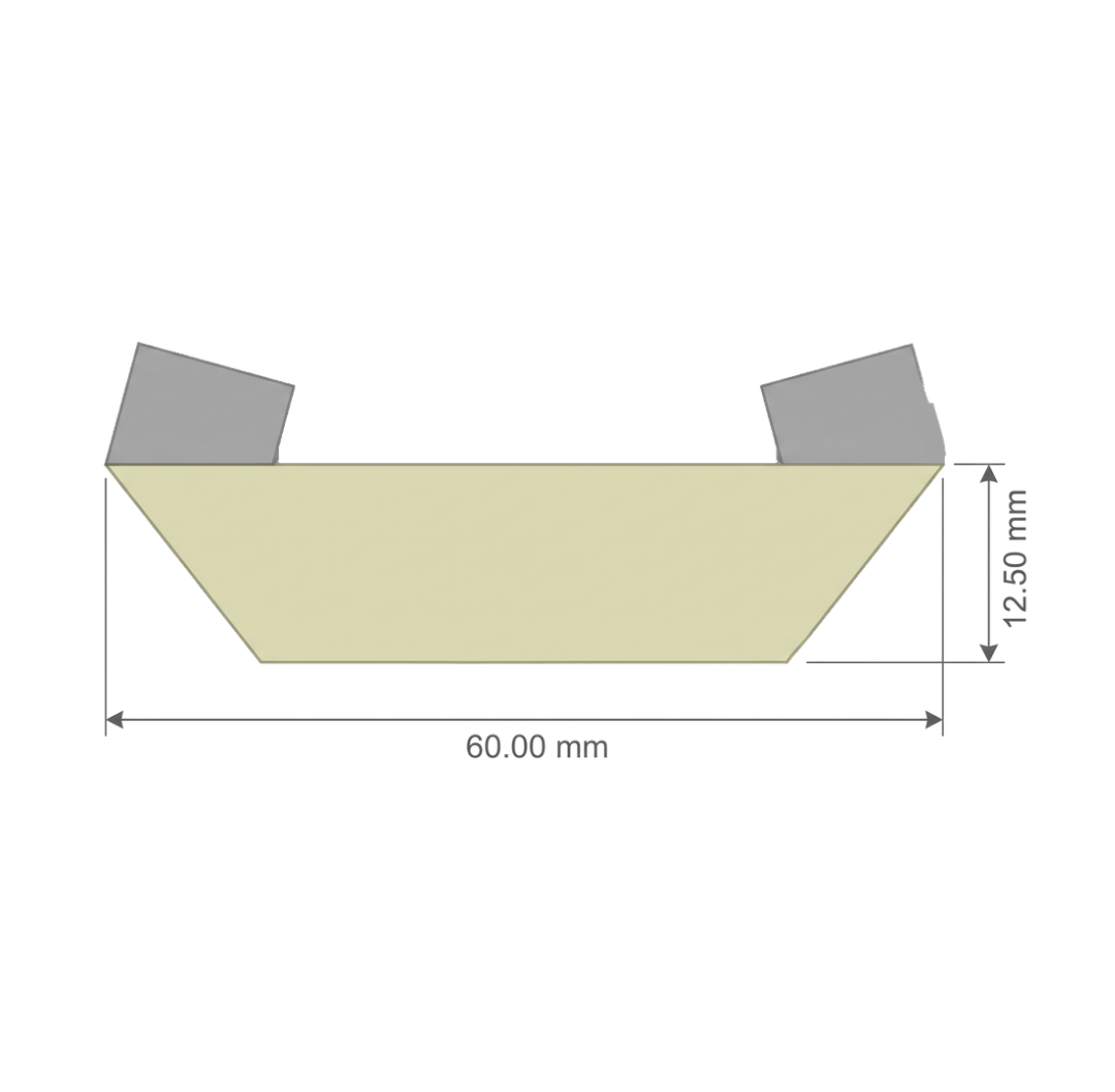 Cotton Label · Mitre Fold · 60 × 12.50 mm