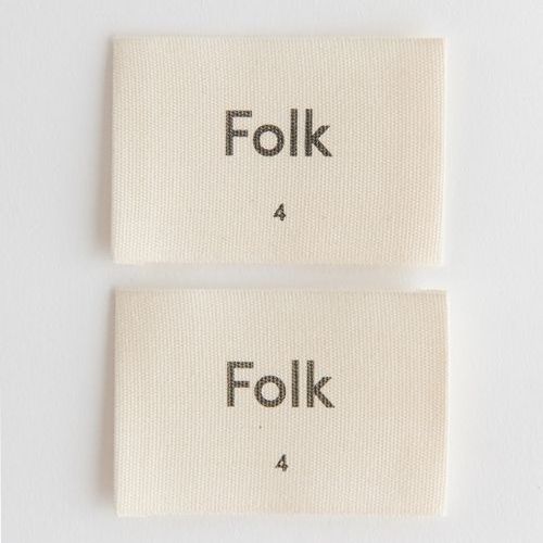 Cotton Label · Centre Fold · 25 × 40 mm