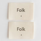 Cotton Label · Centre Fold · 25 × 40 mm