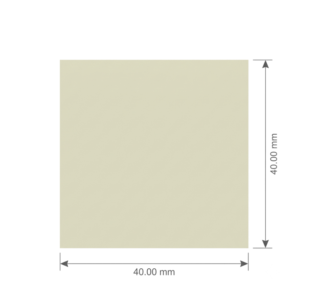 Cotton Label · End Fold · 40 × 40 mm