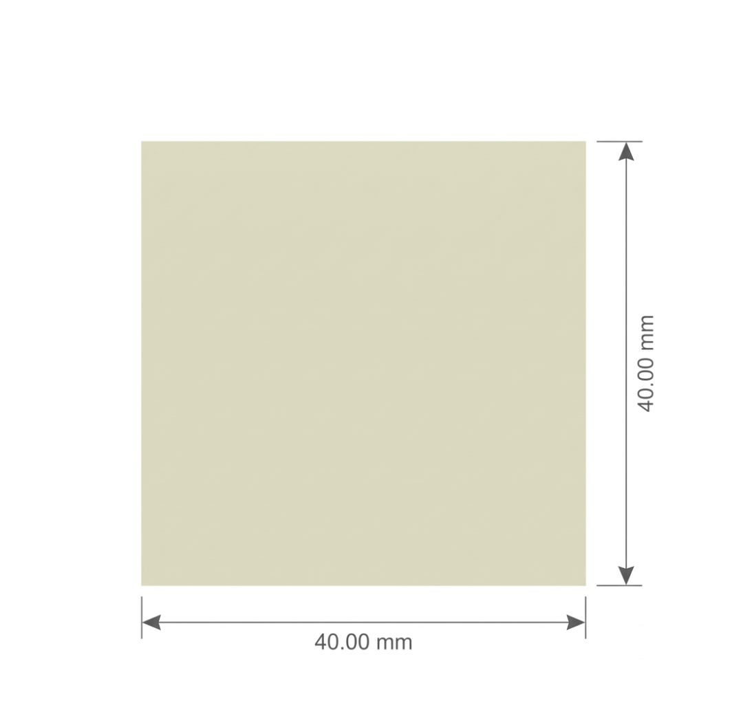 Cotton Label · End Fold · 40 × 40 mm