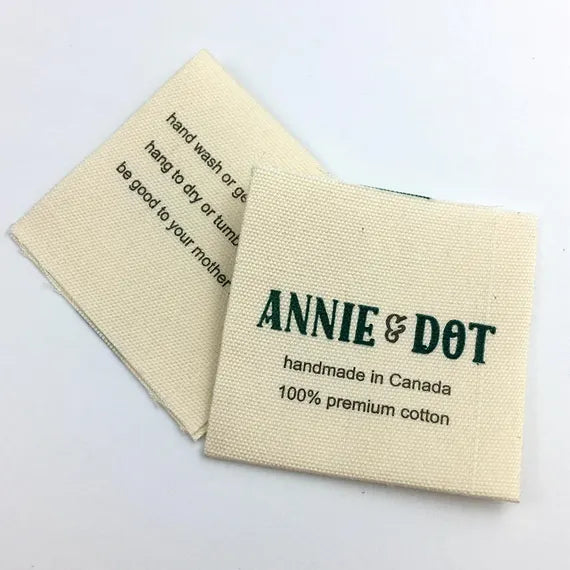Cotton Label · End Fold · 40 × 40 mm