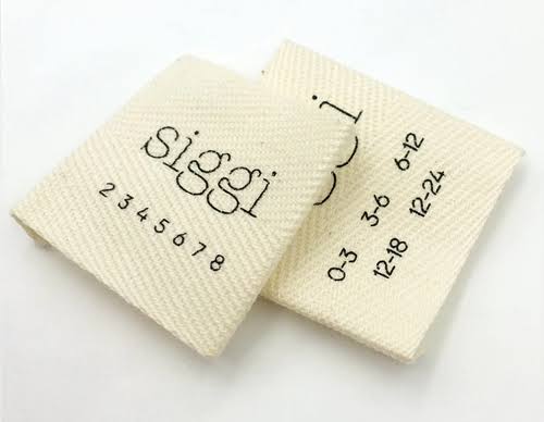 Cotton Label · Centre Fold · 25 × 40 mm