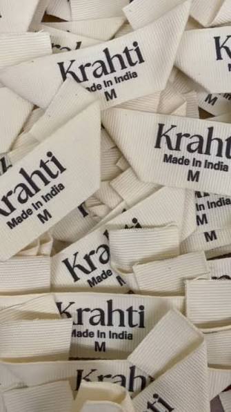 Cotton Label · Mitre Fold · 60 × 12.50 mm