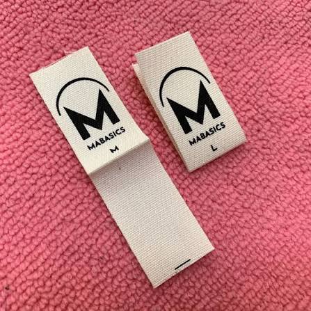 Cotton Label · Loop Fold · 15 × 60 mm