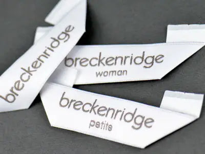 Woven Label · Mitre Fold · 80 × 20 mm