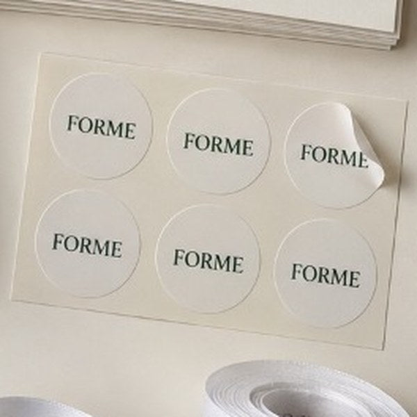 Circular Matte Logo Seal Stickers