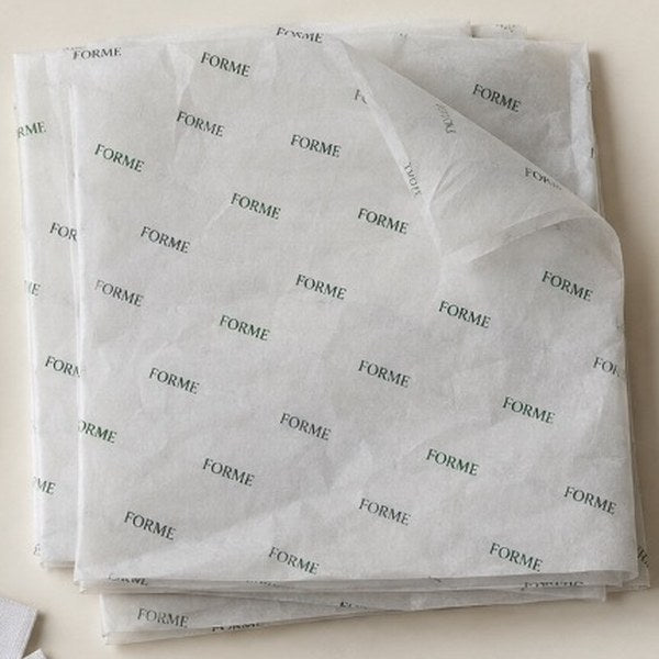 Branded Tissue Paper with All-Over Logo Print