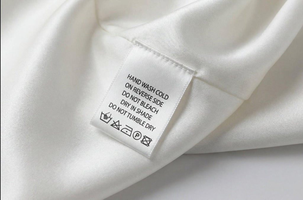 Custom Care Labels - Hand Wash Cold Wash Instruction Label